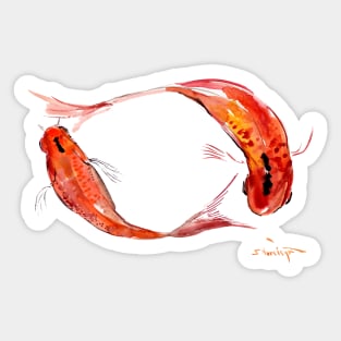 Ying and Yang Feng Shui Koi Sticker